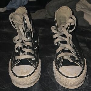 Kids Black High-Top Sneakers